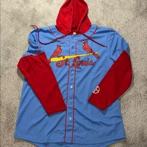 Vintage SGA retro logo St Louis Cardinals baseball team MLB Hoodie Jersey XL/L